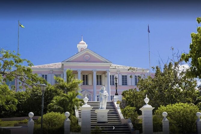 Discover Nassau Sightseeing Tour plus Atlantis Resort Visit - Crossing to Paradise Island and approaching Atlantis