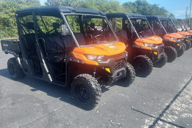 Exuma,Bahamas: 6 Seater Buggy/Jeep Rental with Bluetooth speakers - Picking up the Can-Am at Exuma Yacht Club