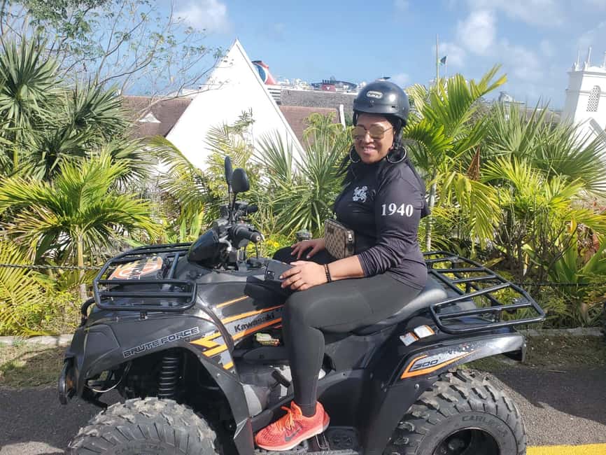 Nassau, Bahamas: ATV Quad Bike Rental - Nassau’s historic center: pink walls and stone stairs