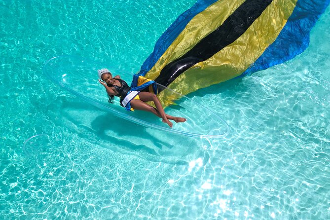 Nassau Clear Kayak Drone Photoshoot- Floating Dress - How the drone images change the experience