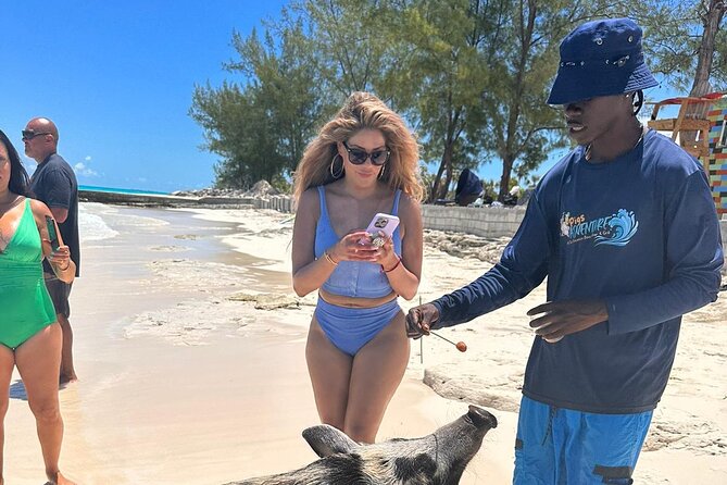 Nassau, Private Swimming Pig, Island Hopping, Snorkeling, Turtles - The swimming pigs: fun, optional, and not free