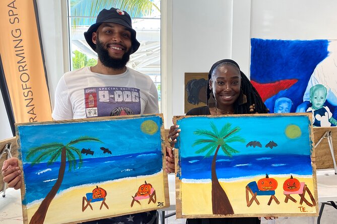 Paint and Sip at the Gallery and Wine Bar - The artwork gives the visit a Bahamian voice