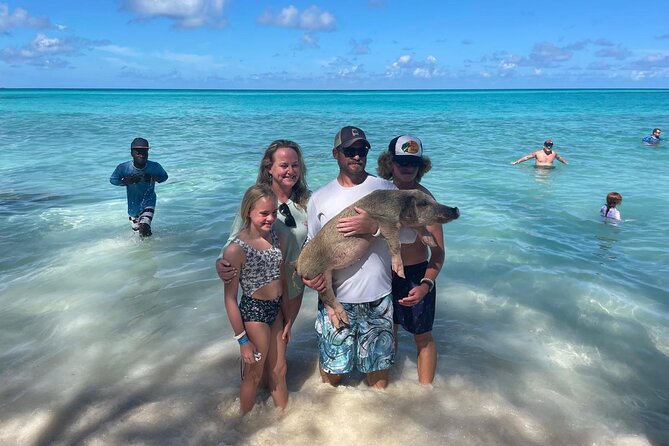 Private Swim With Pigs and Snorkeling in Paradise Tour - Crossing the turquoise water to Paradise Island